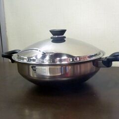 Amway Queen ウォック フライ鍋 両手鍋 中華鍋 大型 MULTI-PLY-I 18/8 USA