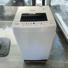 【分解洗浄済み】2018年製ハイセンス全自動洗濯機4.5kg/単...