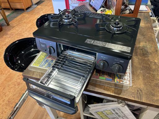 ✨安心の動作保証付✨リンナイ　2023年製　LPガス用/ガステーブル　KSR563BKR【愛市IFC050328-104】 ✨安心の動作保証付✨リンナイ 2023年製 LPガス用/ガステーブル