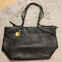 Bardot rose 黒レザー　トートバッグ