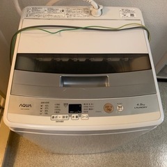 洗濯機　AQUA AQW-S45E(W)