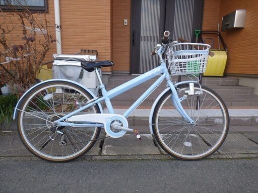 山形市　天童市　女の子　２４インチ６段変速　LEDブロックライト 　自転車整備士が整備