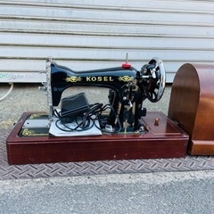 アンティーク　ミシン　KOSEL 木箱　ペダル　説明書付き