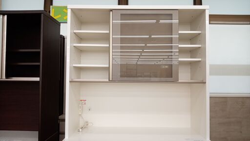 店長値引き☆ジモティ割あり☆ 松田家具 レンジボード 白 H205×D49