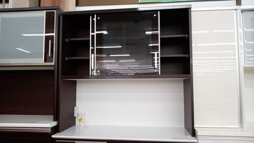 ☆ジモティ割あり☆ 入江木工所 レンジボード ブラウン H200×D48×W117