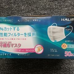 HALIPU 不織布マスク 50枚 未開封品　(a)