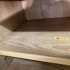 河口家具製作所 2枚扉 カップボード ガラス扉 木目 ソフトクローズ