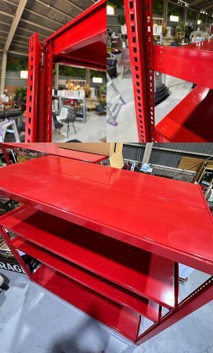 ☆スチールラック☆ モンスターラック 赤 ガレージハウス アメリカン