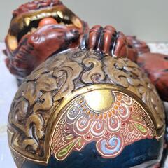 陶芸品 獅子 玉乗り獅子 古美術 骨董品