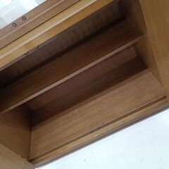 ★ジモティ割あり★ karimoku コレクションケース収納付き 茶色 W89.5×D35×H200 クリーニング済み TC2204