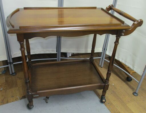 R333 KARIMOKU カリモク ダイニングコロニアル キッチンワゴン 、幅79cm Used・美品