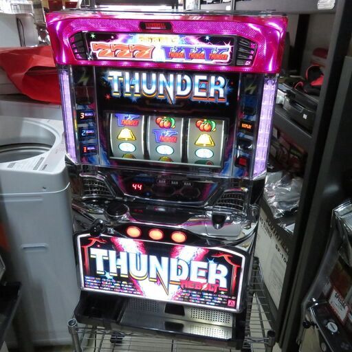 パチスロ実機 サンダーVリボルト コイン不要機付き スロット機|江別市のリサイクルショップドロップ