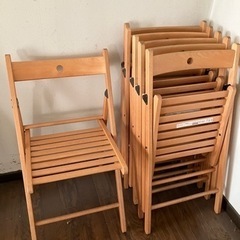 家具　　IKEA折りたたみ椅子　FRÖSVI フロースヴィ 6脚セット