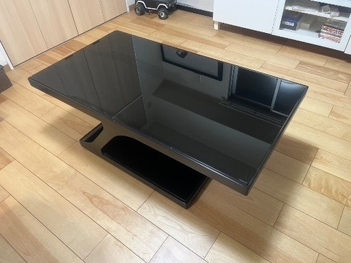 ※3/28まで※センターテーブル ガラステーブル TEMPERED GLASS ブラック