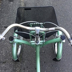 整備済・美品＞ブリヂストン・ミンナ三輪自転車・グリーン 鍵付き・前