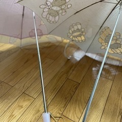 日傘2本　　白とピンク