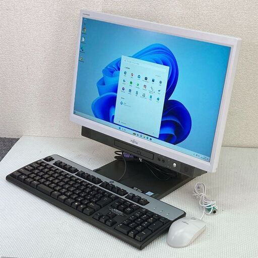 Windows11 第6世代CPU搭載 液晶一体型 2画面対応(DP) ★ 富士通 ESPRIMO K556/P Core i5-6500T(2.5G/4コア) メモリ8GB HDD500GB DVD-RW