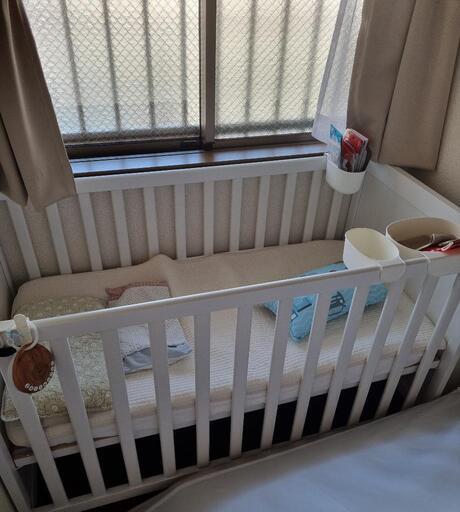 イケア SUNDVIK ベビーベッド グレー 木製ベビーベッド IKEA SUNDVIK