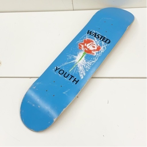 スケートボード Wasted Youth Awake foodie XL 萩焼お抹茶碗（原田隆峰作）銘紅もみじ 大徳寺黄梅院太玄和尚書付