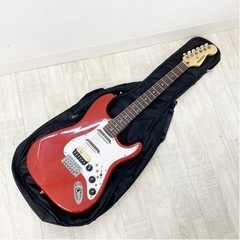 BUSKER’S エレキギター ストラト RED バスカーズ