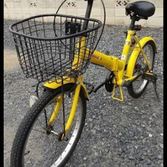 折りたたみ自転車　黄色
