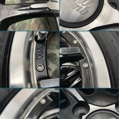 商談中」㉓165/55R15新品タイヤ4本と中古ホイールとナット付き