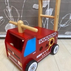 アイムトイ　ウォーカー＆ライド　消防車　木のおもちゃ　知育玩具