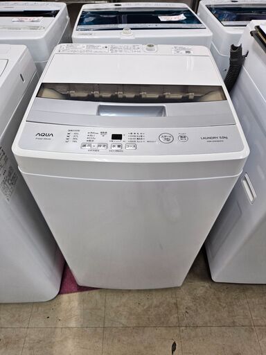 リサイクルショップどりーむ荒田店 No10753　お買い得品！　アクア　洗濯機　2019年製　容量5.0㎏　1人暮らしに最適なサイズです♪