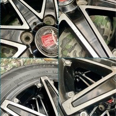 商談中」㉔155.65.14 新品ダンロップタイヤ4本と中古ホイールとナット付き