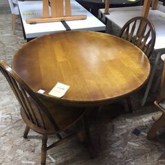 円卓 丸テーブル ダイニングテーブル アンティーク 昭和レトロ 当時物 レトロでコンパクトな天然木円形ダイニングテーブル ｜北欧家具通販店Sotao