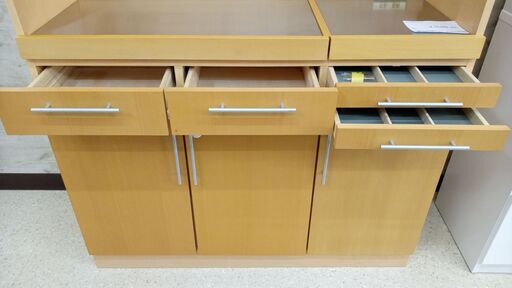 ☆ジモティ割あり☆ 全国家具工業連合会 レンジボード ナチュラル H190