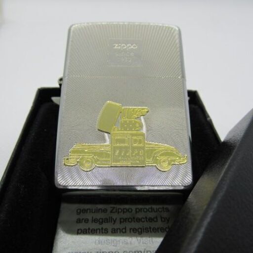 b90 《未使用 新品》 20年 zippo ジッポライター ジッポカー ジッポーカー メタル貼り サテン加工
