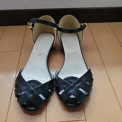  靴 サンダル  23cm ブラック