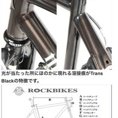 rock bikes Rizer(フレーム・フォーク・ホイール)sサイズ trans black