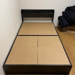 【決定】セミダブル 収納付き ベッドフレーム