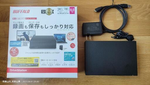 BUFFALO 外付けHDD ハードディスク8tb ８テラ