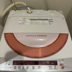 洗濯機6.0kg　SHARP ES-GE60P