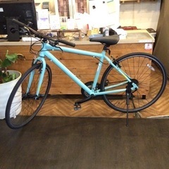 【PROGEAR 前後タイヤ・後輪チューブ新品！】アルミフレーム　3×7速　700×28c クロスバイク　エメラルドグリーン