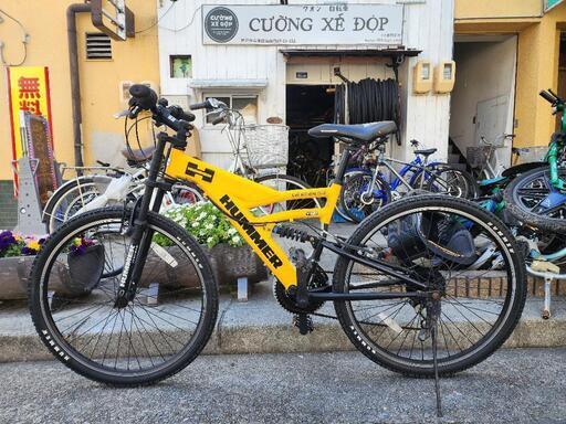ＭＴＢ自転車　２６インチ　3x6変速　ＨＵＭＭＥＲ　美品　配達可能