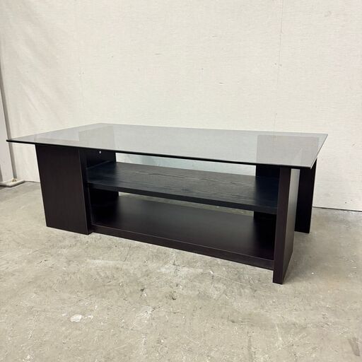 16573  AZUMAYA ガラストップテーブル　センターテーブル   ◆大阪市内・東大阪市他 5,000円以上ご購入で無料配達いたします！◆ ※京都・高槻・枚方方面◆神戸・西宮・尼崎方面◆奈良方面、大阪南部方面　それぞれ条件付き無料配送あり！