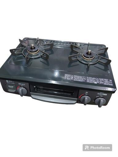 【売り切れ】リンナイ　二口＋グリル付コンロ　LPガス（プロパンガス）用　 KG35NBK　2023年製