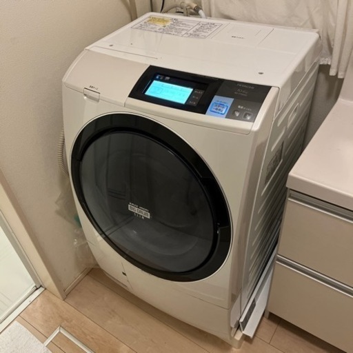 【取引中】ドラム式洗濯乾燥機 日立風アイロン（中古完動品）