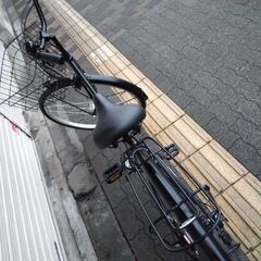 美品☆EICHEL[エイチェル]27吋 ファミリーサイクル 外装6段/LEDオート(ブラック)