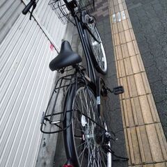 美品☆EICHEL[エイチェル]27吋 ファミリーサイクル 外装6段/LEDオート(ブラック)