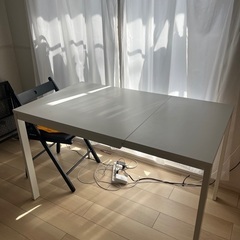 IKEAホワイト伸縮式テーブル　3/30に取りにこれる方、藤沢辻堂