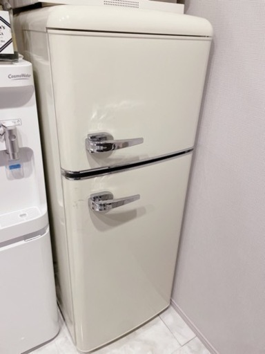 レトロ冷蔵庫114ℓ ホワイト
