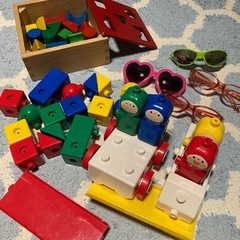 子供 おもちゃセット(ブロック・つみき・眼鏡)