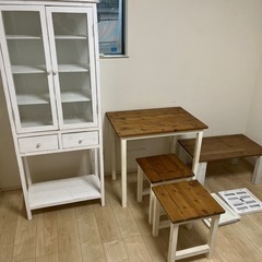 【取引中】カントリー調　木製家具セット