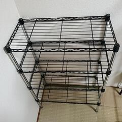 美品　４段スチールラック