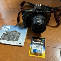 値下げしました　Canon EOS650 とカメラ用電池